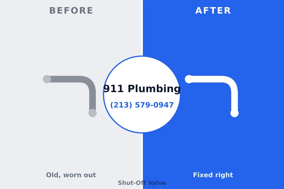 Before and after: plumbing repair Calverton, MD